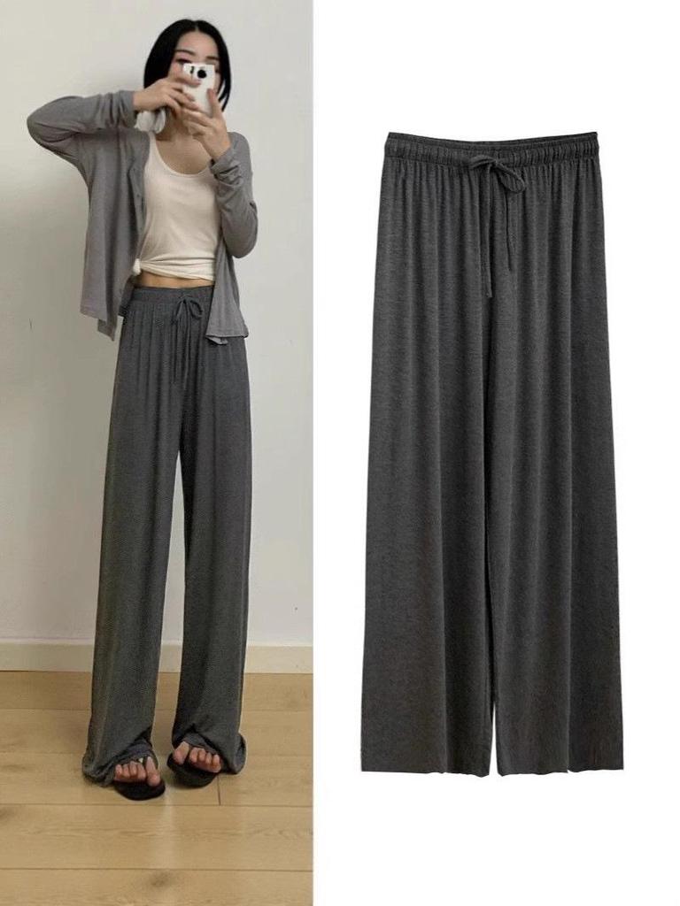 Women's High-Waisted Wide-Leg Pants - 2026 Summer, Ultra-Light, Loose Casual Anti-Mosquito Sun Protection.
