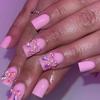 1 Set Square Press on Nails Reusable French Tip Stick-on Fake Nails Removable Full Cover Glue on False Nails for Women