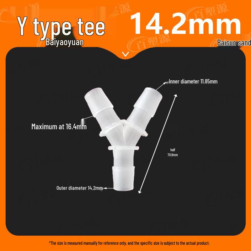 Y-Type Tee Barb Hose Connector for Water and Oxygen