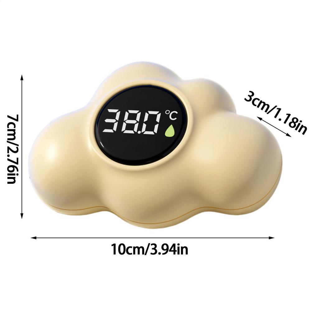 

Cloud Shape Bathtub Temperature Gauge with LED Display, Waterproof Floating Sensor Bathtub Digital Temperature Gauge for Kids жовтий