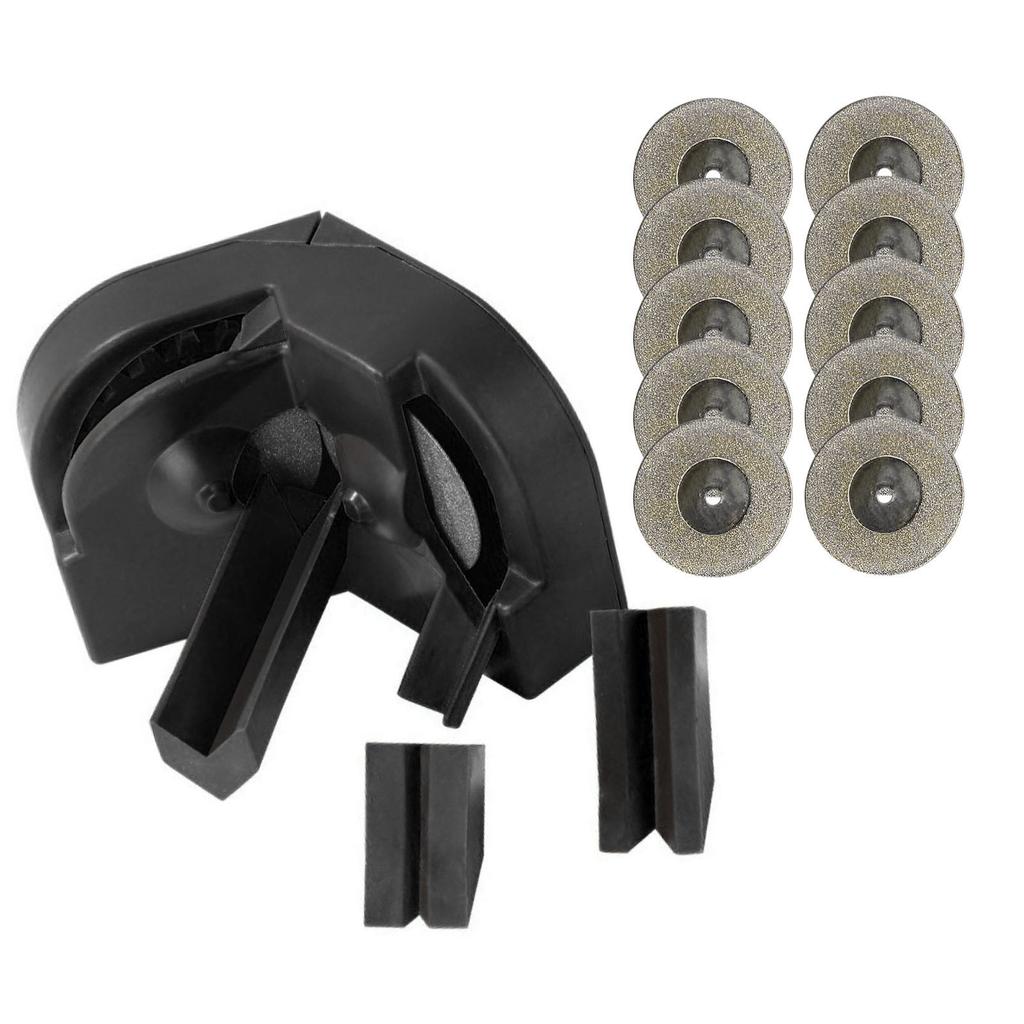 Drill Bit Sharpener Set High Accuracy Drill Bit Grinder 10PCS Diamond Grinding Disc and 3 Auxiliary