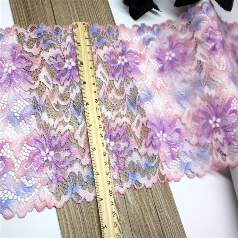 Multicolor Floral Elastic Stretchy Spandex Mesh Lace Fabric for Lingerie, Bra, Underwear, Garment, Sewing & Crafting