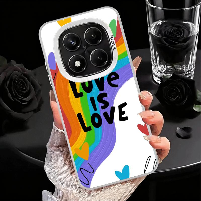 LGBT Rainbow Love Is Love Soft Phone Case for Xiaomi Redmi Note 13 14 15 Pro Plus 12S 12 11S 11 11T 10S 10 Shockproof Cover Back