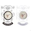 Antique Double Sided Wall Clock Silent Iron Faced Hanging Round Quiet for Hallway