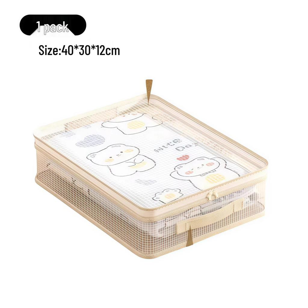 Four-Piece Mesh Storage Bag Set for Bedding and Clothes
