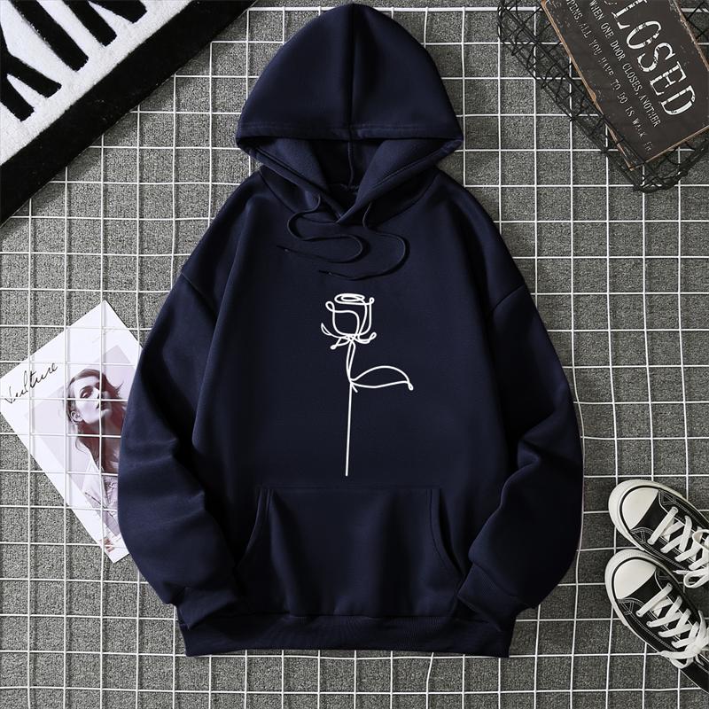 Winter Women's Hoodie High Street Unisex style Double Pockets Sweatshirts Outerwear Plus-Size Women's Clothing
