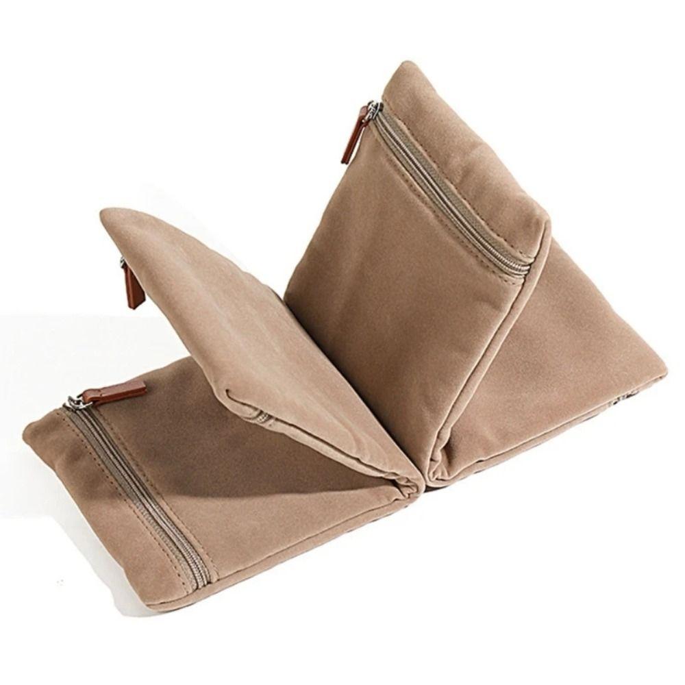 Foldable Travel Jewelry Storage Bag Multiple Compartments Necklace Organizer Clutch Bag  Ring Box