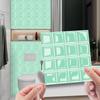 10 Stück 10x10CM Mosaikfliesen Wandaufkleber 3D PVC Mosaik Kristallfliesen Aufkleber Premium Selbstklebende Ziegelfliesen Aufkleber Zuhause