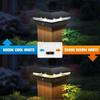 Solar Post Cap Light Outdoor Waterproof 12pack,Solar Fence - Post Lights for 4x4 5x5 6x6 Wooden/Vinyl Post,Black Deck Post Cap Light Solar Powered