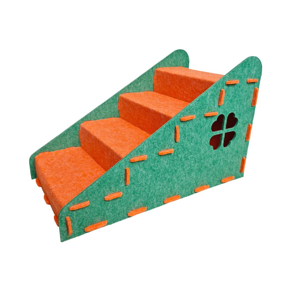 3-in-1 Pet Ramp Stairs Washable Cat Scratching Board High Quality Cat Bed House Pet Furniture зелёный