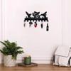 Metal Wall Hanging Storage Rack – Bird and Flowers Design Coat Rack for Keys and Hats, Wall-Mount Hooks, and Coat Organizer