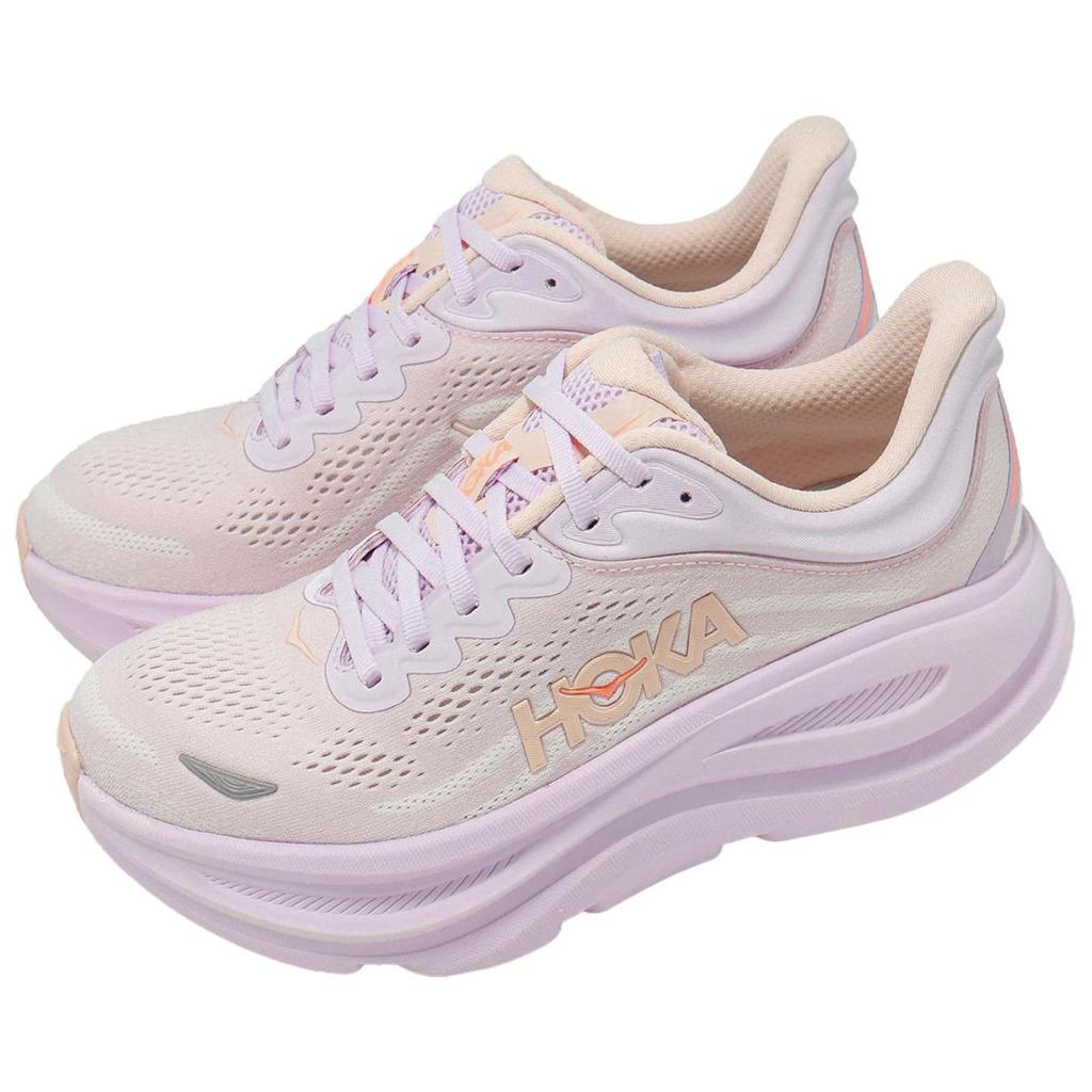 HOKA One One Bondi 9 Breathable Running Shoes Women's Pink Purple 1162012-LRMT