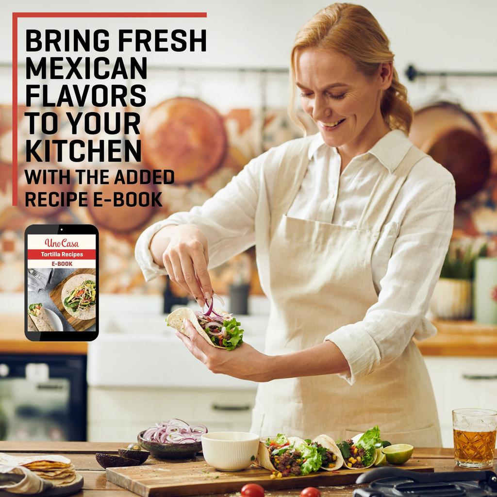 8 Inch Cast Iron Tortilla Press Pre-Seasoned Tortilla Maker For Corn Tortillas And Pancake Roti Mexican Tacos Maker Dough Press