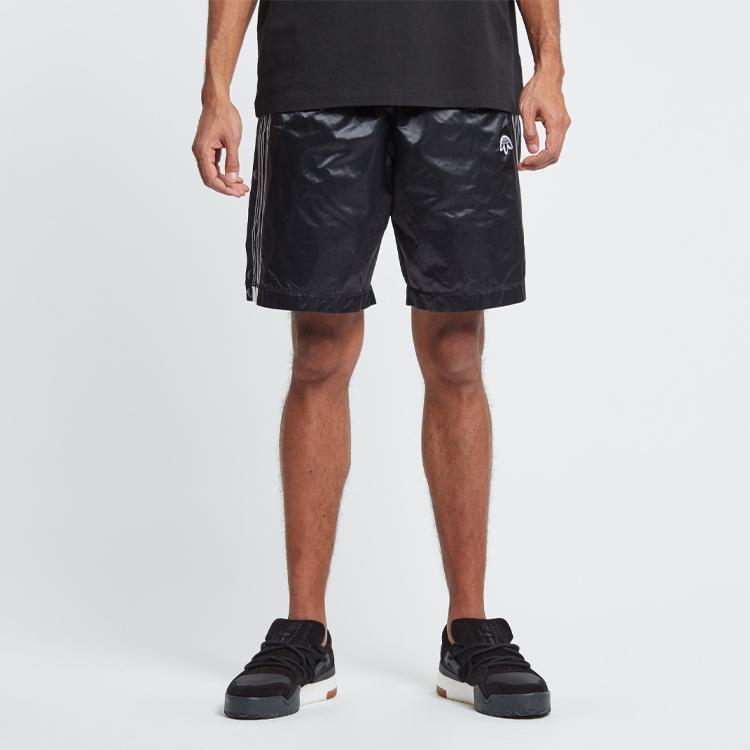 Adidas Originals X Alexander Wang Satin Loose-Fitting Sports Shorts Men Bottoms Black CV5257