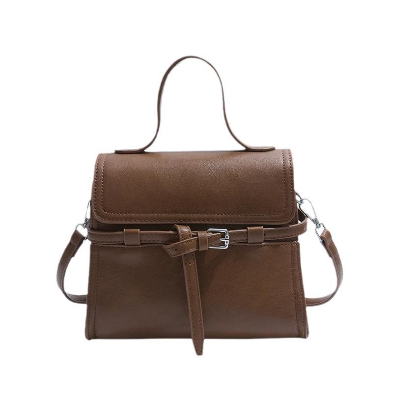 Niche Design Retro Handbag 2025 Autumn and Winter New Texture Handbag Korean Solid Color Messenger Bag Small Square Bag