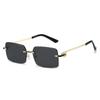 High Quality Rimless Square Metal Sunglasses Women Men Exquisite Fashion Brand Sun Glasses Party Travel Lady Man Glasses UV400