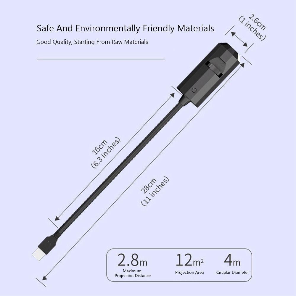 16 mønstre USB-projeksjon Dekorativ lampe USB-projeksjonslys Tak Bakgrunnsdekorasjon