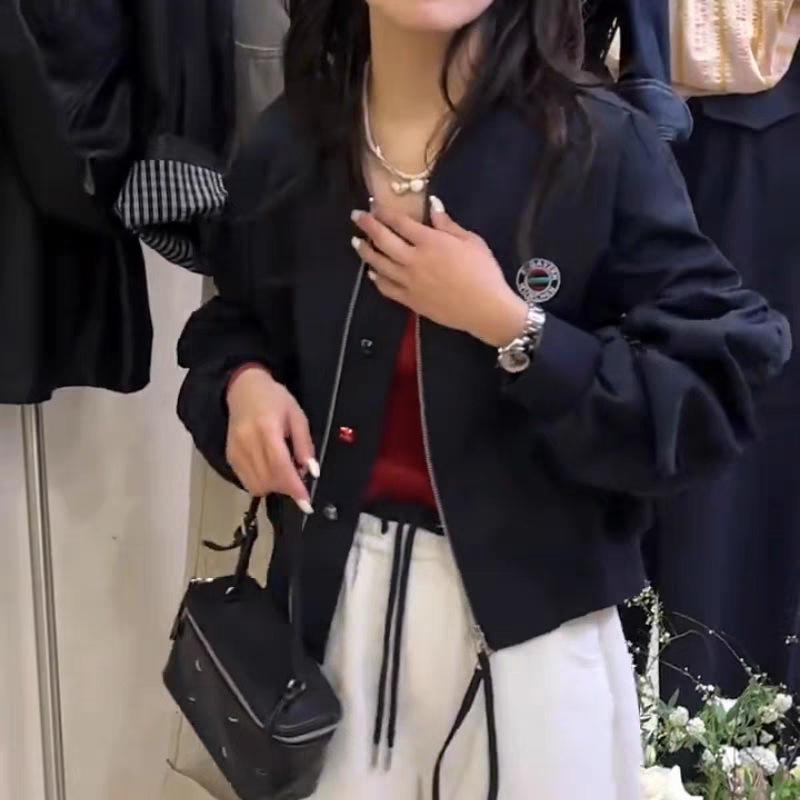 2025 Trendy Women's Casual Baseball Jacket - High-End, Age-Reducing, Stylish Short Coat for Spring/Autumn