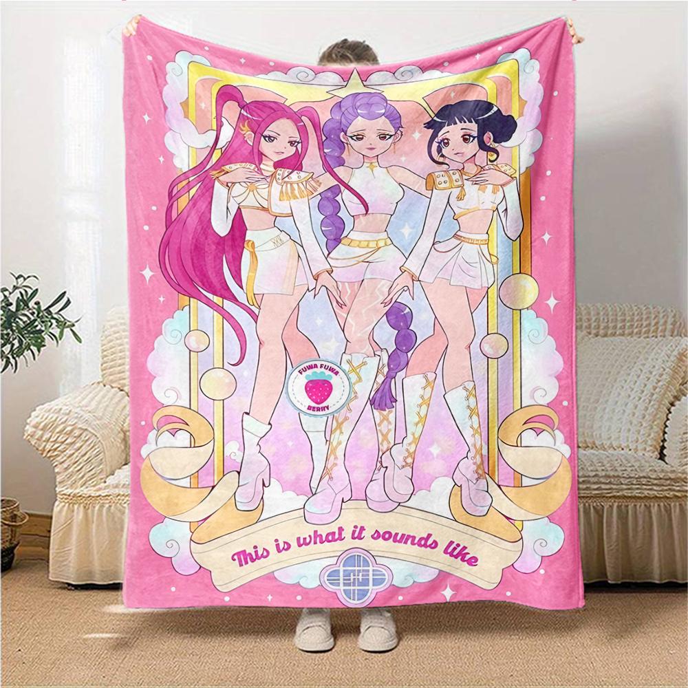 1Pc Chunli'S Dynamic Duo Blanket For Couch Bed Plush Cozy Fuzzy Blanket Super Soft Warm Blankets For Fall And Winter 0918208