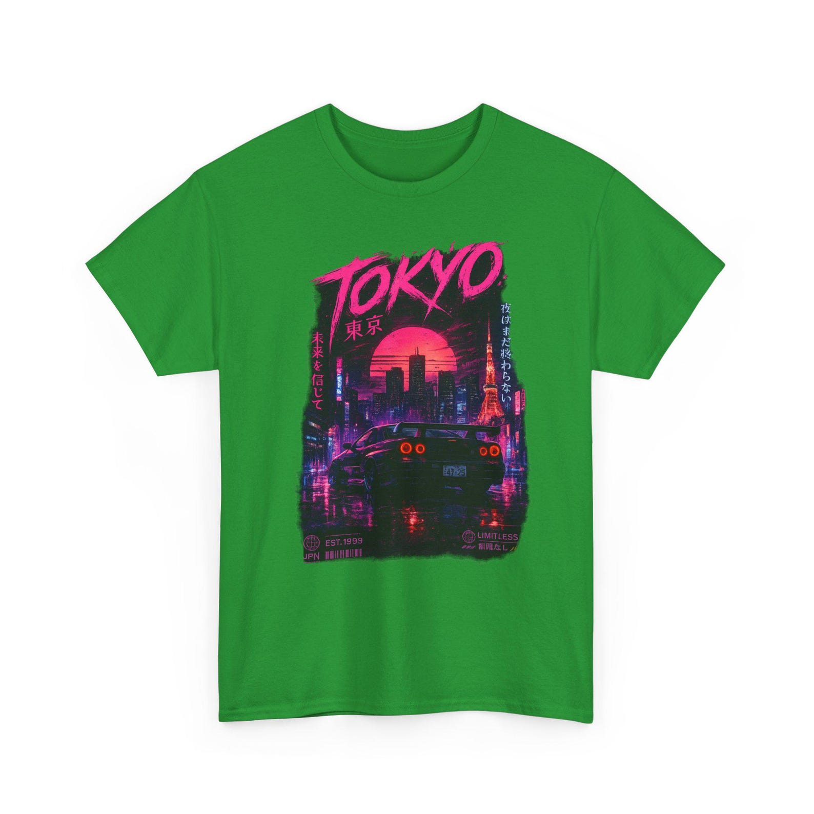 Tokyo Neon City Tee | Retro Sunset Cyberpunk Skyline M