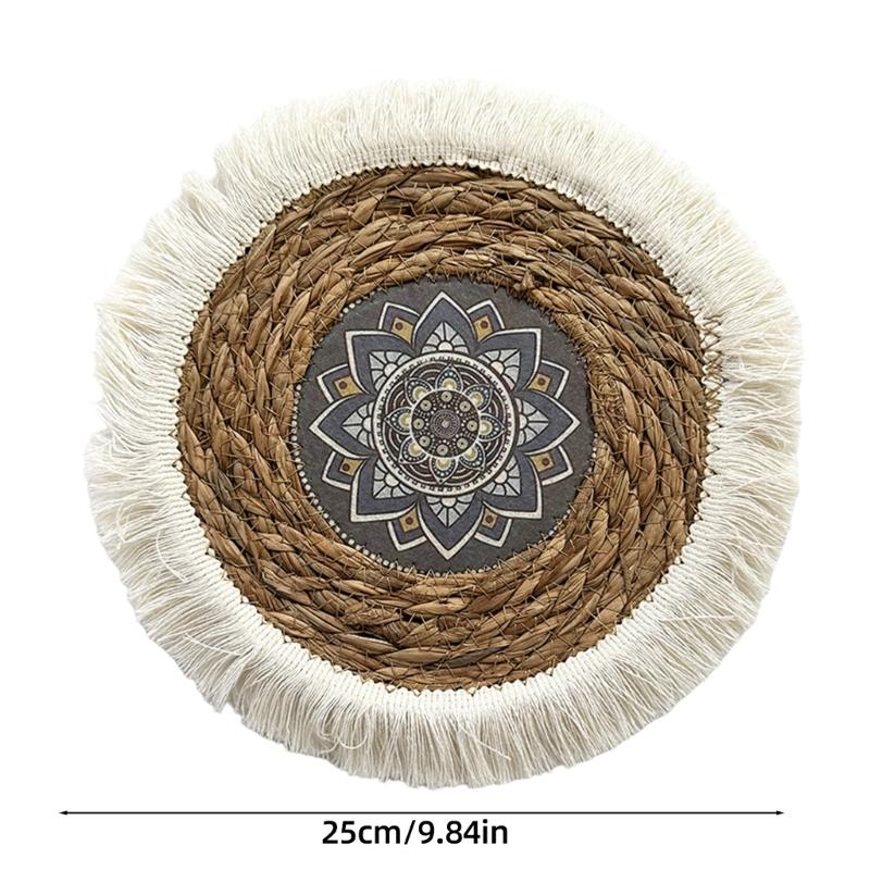 Hangings Weave Plate Wall Decorations Straw Rattan Round Basket Decorations