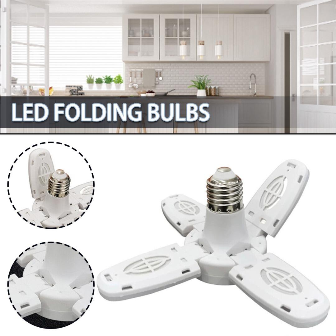 

PDTO E27 Светодиодная лампочка для гаража 28 Вт Деформируемый потолочный светильник Лампа для мастерской