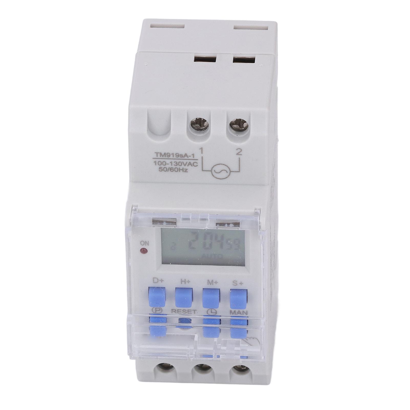 

16A 24-часовой/7-дневный таймер-переключатель на DIN-рейку, программируемый цифровой, 16 настроек включения/выключения, таймер-переключатель 35 мм