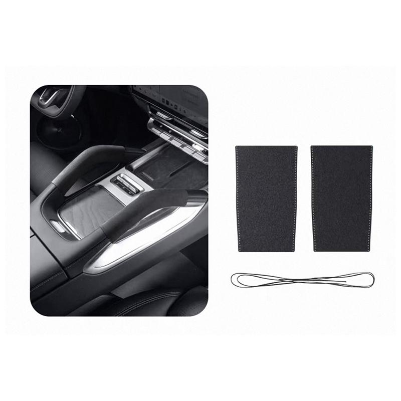 For Zeekr 8X 2026 Central Control Handle Suede Decorative Protective Sticker Hand-Sewn Interior Accessories