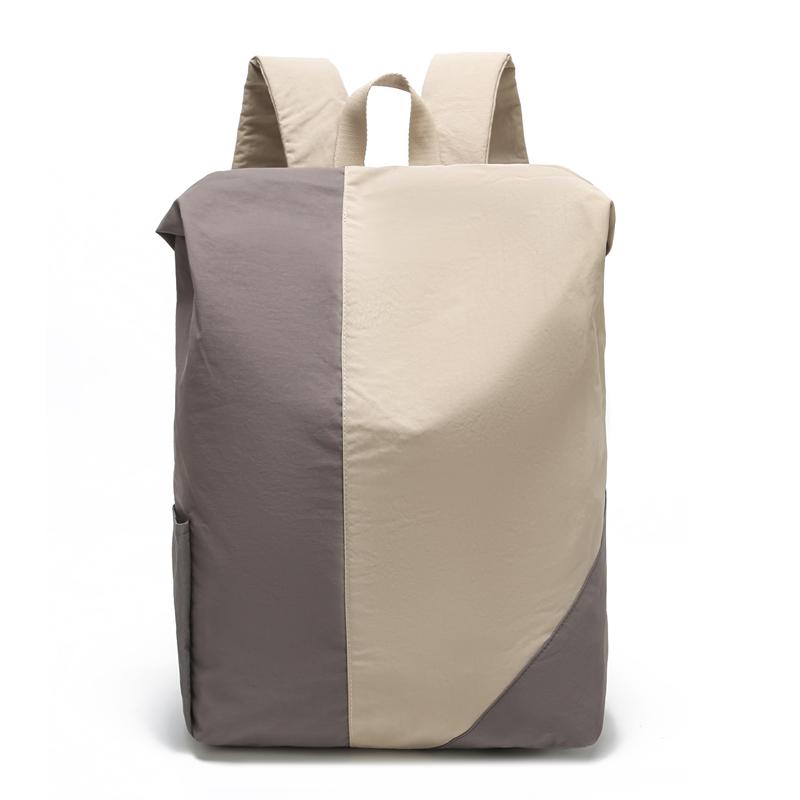 Stitching Contrast Backpack Unisex Waterproof Backpack Travel Bag