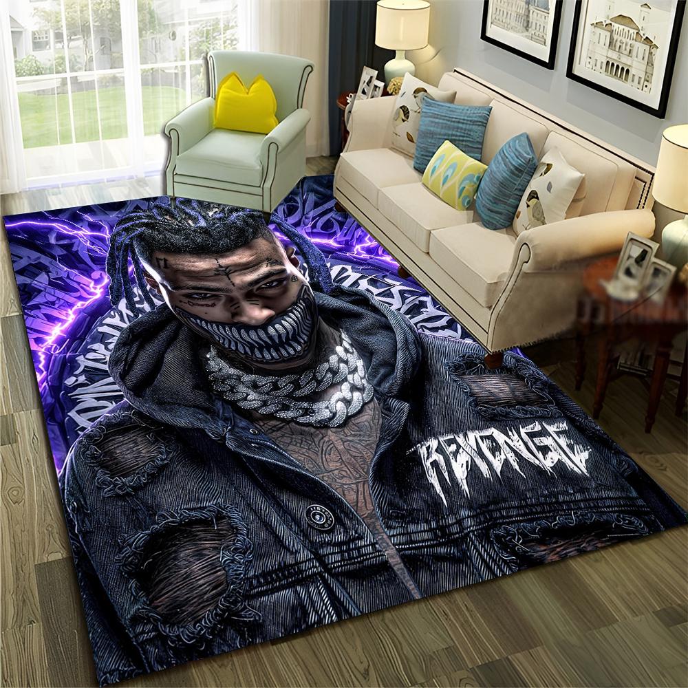 New Legend Rappers Star Art Cartoon Hip Hop Rug for Bedroom Living Room Sofa Home Doormat Decor,Kid Play Non-slip Floor Mat