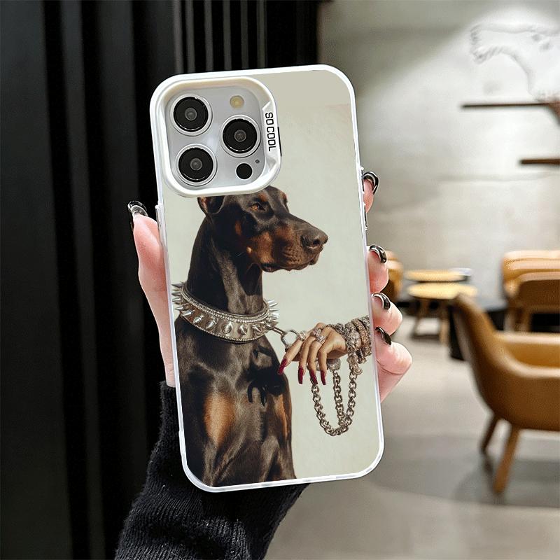 Doberman Dog Cool Soft Phone Case for iPhone 15 16 17 Pro Max 17Air 16E 14 Plus 13 12 Mini Shockproof Cover Back Shell
