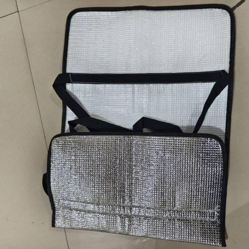 Outdoor Air Conditioner Cover Rainproof Sun Resistant Aluminum Foil Dust Cover With Elastic Band Lifting Loop