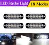2PCS 12-24V Amber Strobe Side Warning Light 4 Led Grill Flashing Lightbar Breakdown Emergency Light for Truck Trailer LED Light