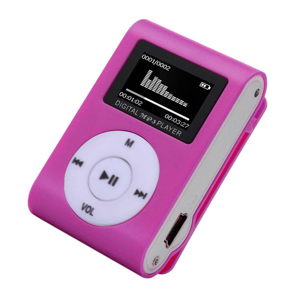 Mini MP3 Player Portable Metal Clip Music Supporting 3.5mm Interface Micro Stereo Fashion Display Relaxing