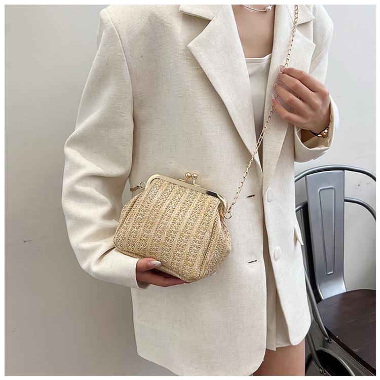 Fashion Women Crossbody Knit Bag Party Banquet Glitter Bag for Ladies Exquisite Wedding Clutch Handbag Shoulder Bag Chain