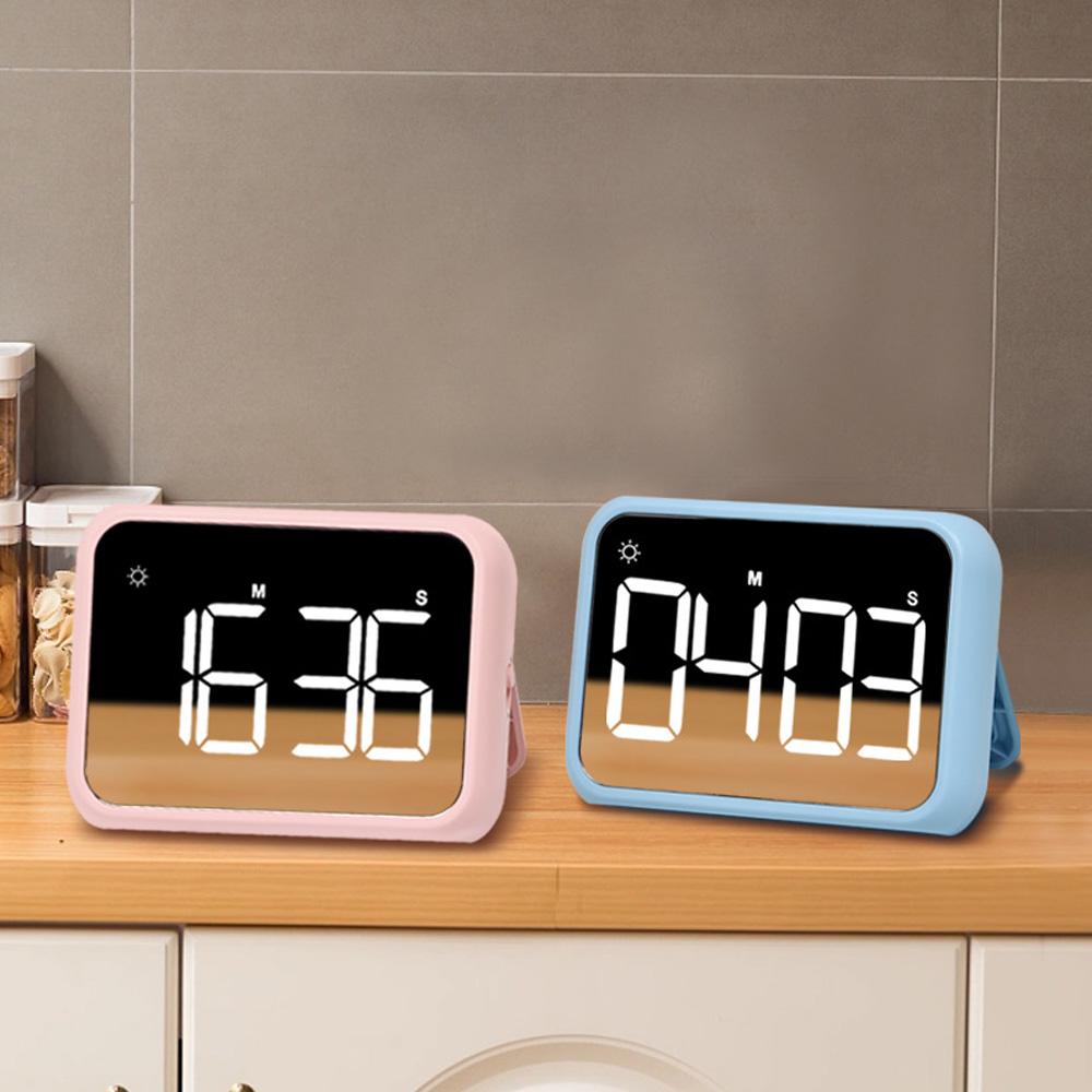 Digital LCD Kitchen Timer with On/off Switch, Mute and Loud Alarm, 24-hour Clock, Children, Teachers, Kitchen