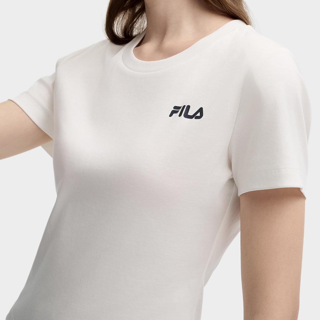 FILA Original Casual Comfortable Striped Simple Versatile T-Shirt Women tops Sky-Blue F11W439109FBU