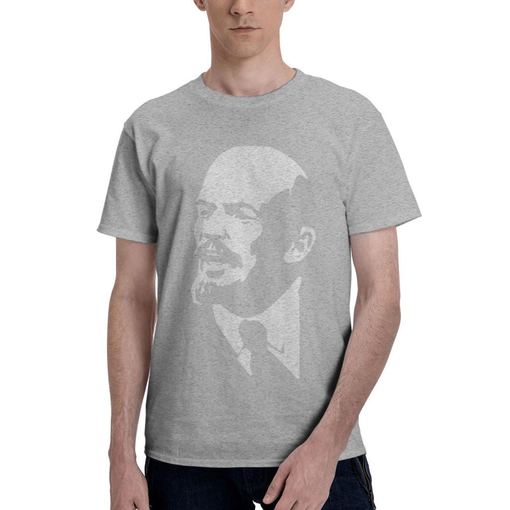 Lenin 100 Baumwolle Lässig Atmungsaktiv Bequem Herren Kurzarm T-Shirt Herren Geschenke