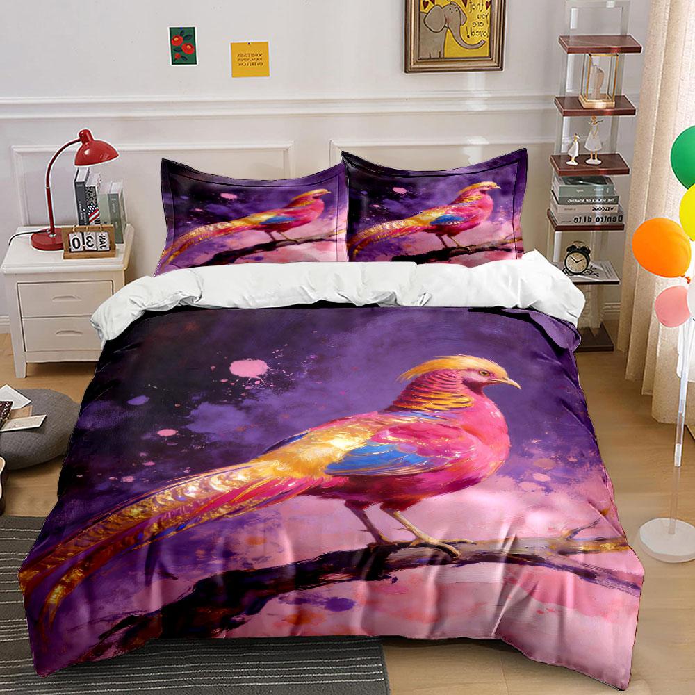 

Vivid bird on branch. Bedding sets Duvet cover sets Duvet covers Pillowcases(1 * Duvet Cover 2 * Pillowcases, without duvet insert) 135x200cm