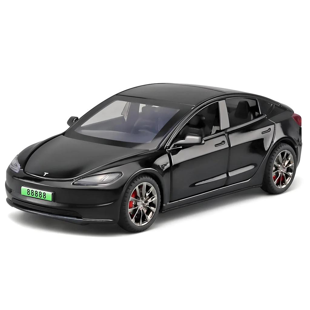 2024 NEW 1:32 FOR TESLA Model 3 Alloy Model Car Toy Diecasts Metal Casting Sound and Light Car Toys Vehicle