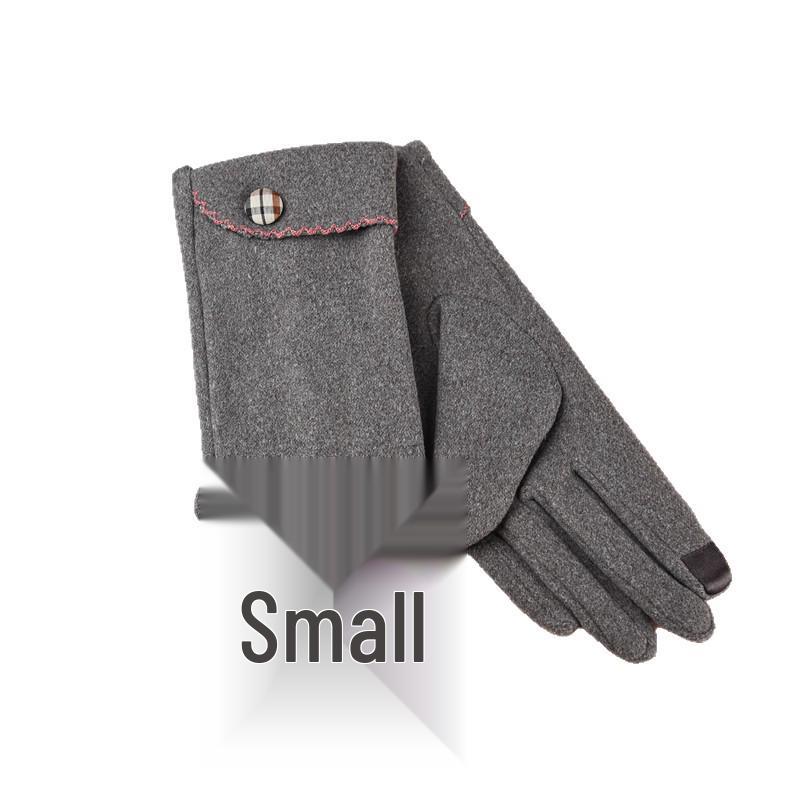 Nowe Damskie Rękawiczki z Futra Królika z Ekranem Dotykowym: Styl koreański Jazda na rowerze i jazda samochodem, Urocze podszycie z polaru na zimną pogodę