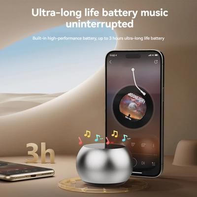 Venkovní Mini Přenosný Bezdrátový Bluetooth Reproduktor Kovový Subwoofer Stereo Prostorový Zvuk Vysoce Kvalitní Bluetooth Reproduktor