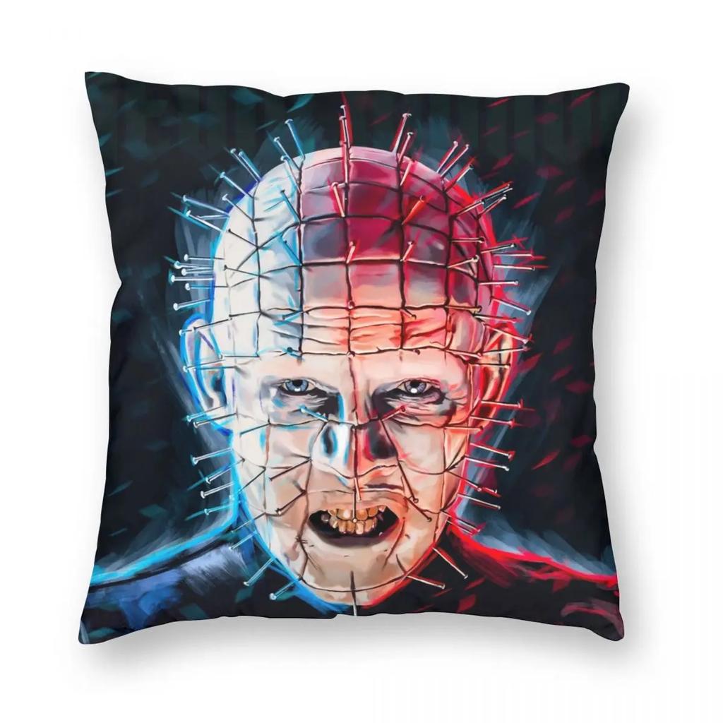 Pinhead Hellraiser Hellbound Pillowcase Printing Fabric Cushion Cover Halloween Horror Movie Throw Pillow Case Cover 45X45cm
