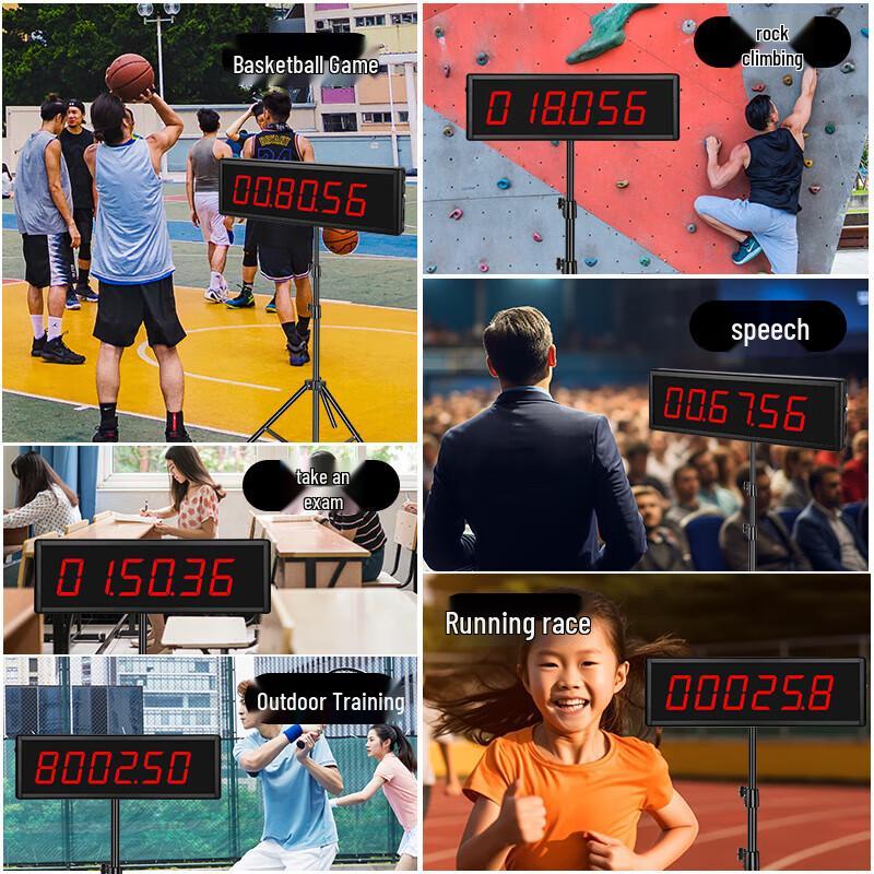 Multi-Function LED Voice Wireless Sports Timer