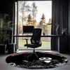 The Nightmare Before Christmas Printed Round Rug Carpet Chair Rug Area Rug Entryway Doormats,for Office Chair Living Room Bedroom Kitchen Room.