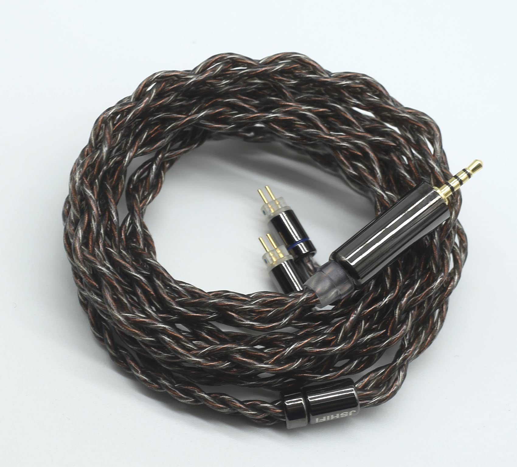 

для Модернизации Сменного Кабеля для Наушников до [JSHiFi-Chen] 2-контактного 2,5 мм Перекабеля, 4-жильный Смешанный Серебряный/Медный, 2-контактный Кабель, 2,5 мм Кабель, (2-контактный 2,5 мм)