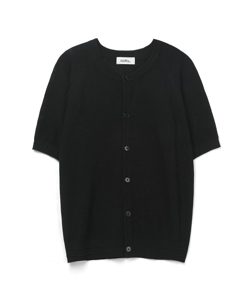 Costume O’Clock [Coclx Daily Room] Round Pique Half Cardigan 6 Color Cooscd022