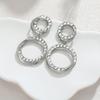 Atoztide Exquisite Vintage Beads Flower Earring For Women Stainess Steel Gold Color Multiple Styles Textured Earring Jewlry Gift
