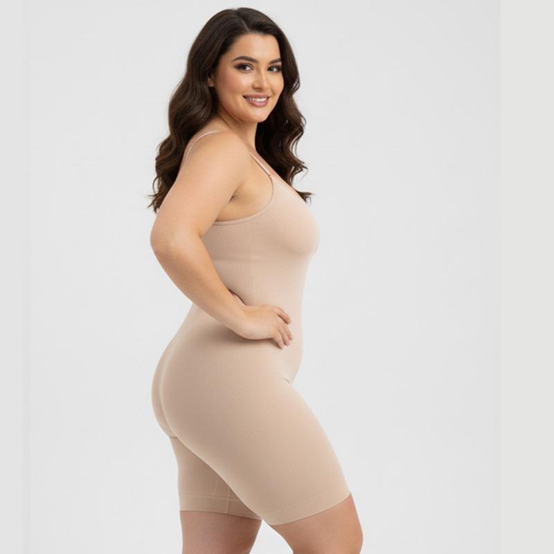 Adjustable Strap Seamless Full Body Shaper Shorts Tummy Control Butt Lifter Shapewear for Women Daily Wear