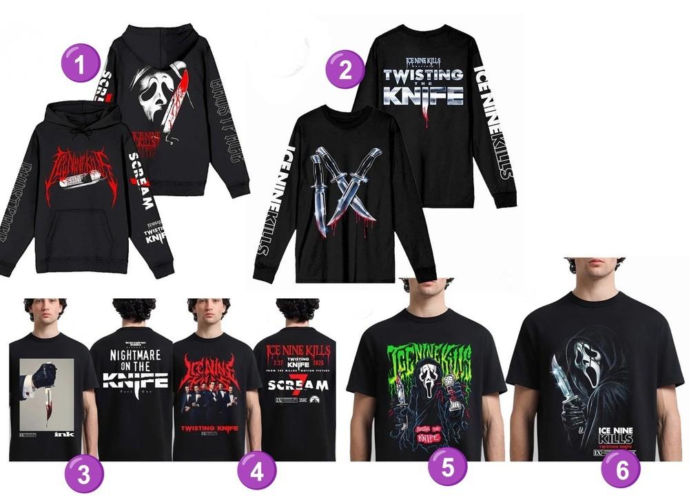 Ice Nine Kills X Ghost Face Scream 7 2026 Nightmare On The Knife Shirt Reprint Unisex T-Shirt L